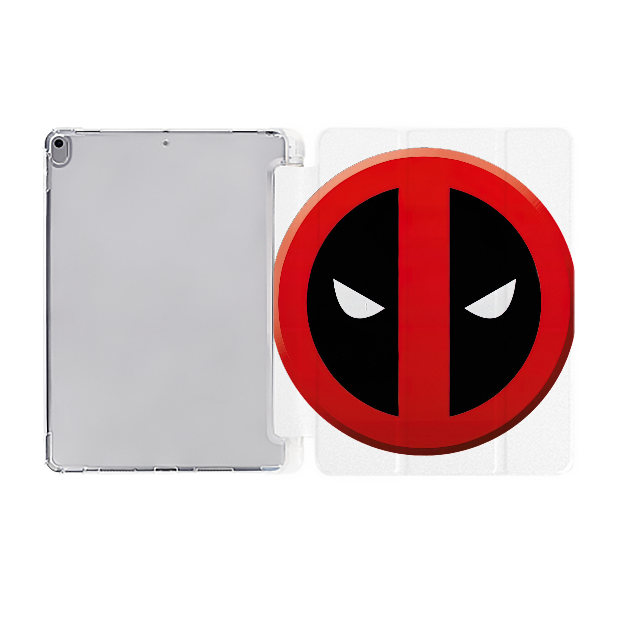 （画像用） Deadpool デッドプール IPad ケース ペン収納付き 三つ折りスタンド PUレザー×シリコン 対応機種9.5/10.5/10.9インチ